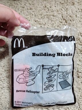 McDonald's Rescue Helicopter Building Blocks - White & Black Packaging